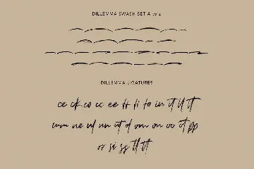 Dillemma Handwritten Brush Font Extra Swash