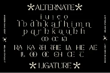 Melkia starlight font