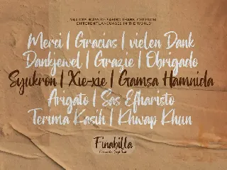 Finabilla - Handwritten Script Font