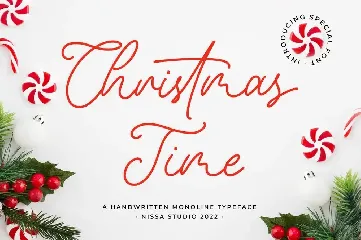 Christmas Time - Monoline Font