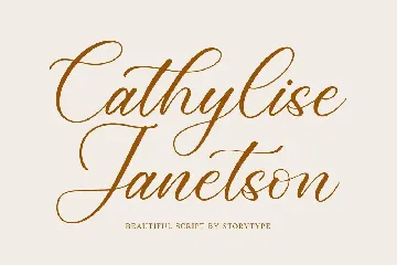 Cathylise Janetson Script Font