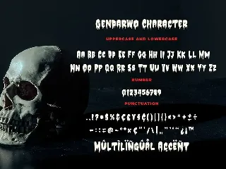 Gendarwo - Scary Typeface font