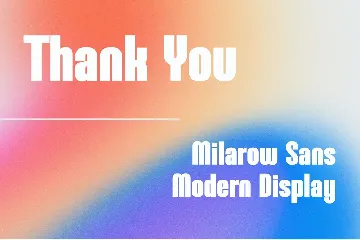 Milarow - Modern Display Sans Serif font