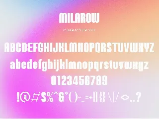 Milarow - Modern Display Sans Serif font