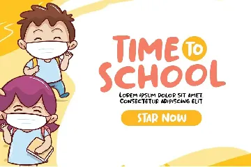 Time To School font