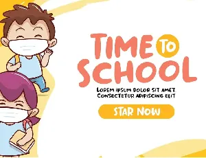 Time To School font