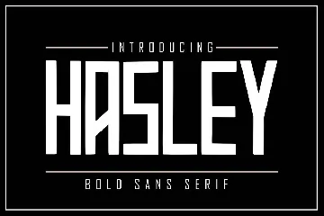 HASLEY Bold Sans Serif font