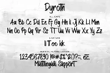 Dyroth font