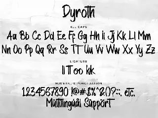 Dyroth font