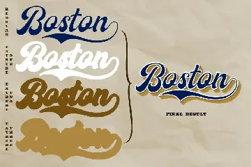 Boston | Baseball Script font