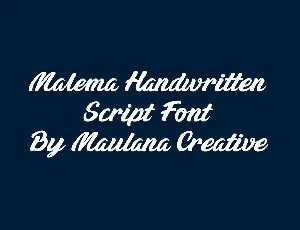 Malema Handwritten Script Font