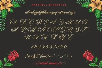 Marchell Font+ Bonus Vector Flowers