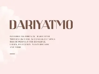 DARIYATMO SANS SERIF FONT