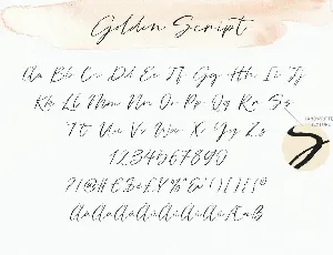 Golden, a romantic script font