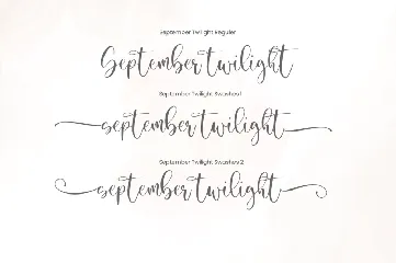 September Twilight font