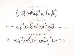 September Twilight font