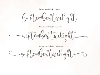 September Twilight font