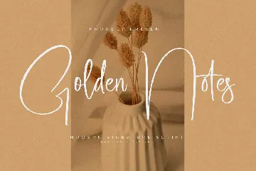 Golden Notes Modern Signature Script font