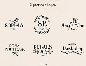 Ciera watercolor svg font, florals & logos