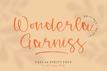 Wonderla Garniss Casual Script Font