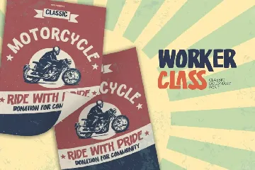 Worker Class  - Classic Boldmark Font