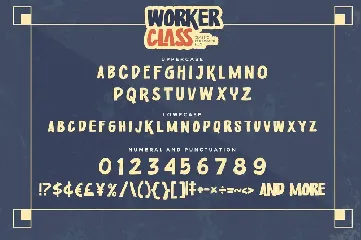 Worker Class  - Classic Boldmark Font