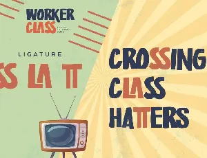 Worker Class  - Classic Boldmark Font