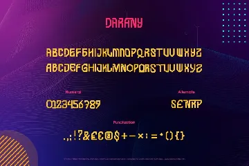 Darany font