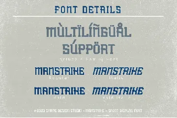 Manstrike - Sport Font