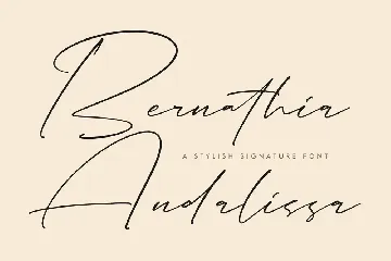 Bernathia Andalissa A Stylish Signature Font