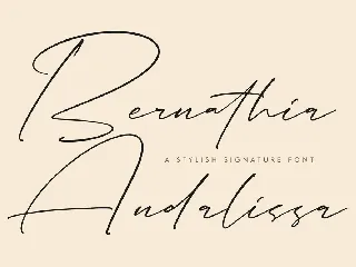 Bernathia Andalissa A Stylish Signature Font