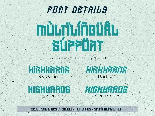 Highyards - Sport Font