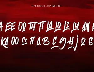 Mathernal Street Calligraphic Font