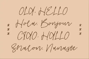 Belligna Sunkiss Handwritten Script Font