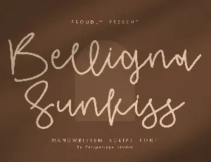 Belligna Sunkiss Handwritten Script Font