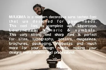 Maxima Modern Decorative Sans font