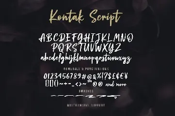 Kontak - Brush Script font