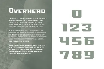 Overhead Typeface|Sport Font