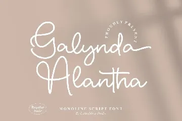 Galynda Alantha Monoline Script Font