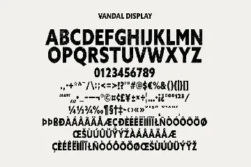 Vandal Display Font All Caps Sans Serif Typeface