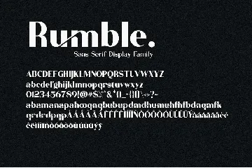 Rumble//Elegant Sans Serif font