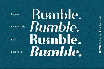 Rumble//Elegant Sans Serif font