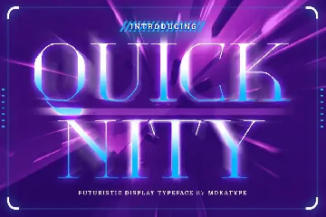 Quicknity - Futuristic Display Serif font