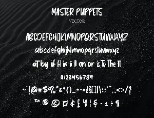 Master Puppets SVG Brush Sans Handmade Font Type