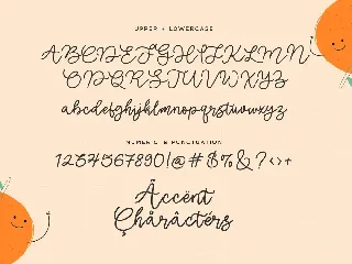 Orange Beauty Handwriting Font