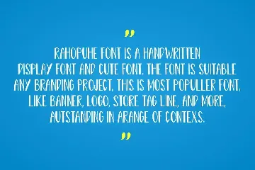 Rahopuhe - Kids Font