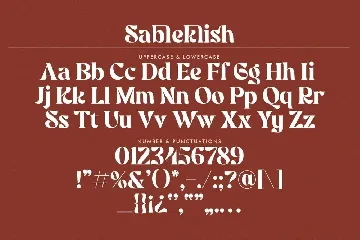 Sableklish -  Display Serif font