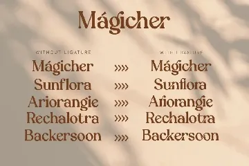 Magicher - Ligatures Connected Serif font