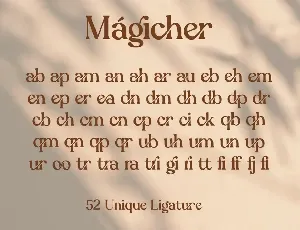 Magicher - Ligatures Connected Serif font