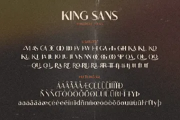 King Sans font